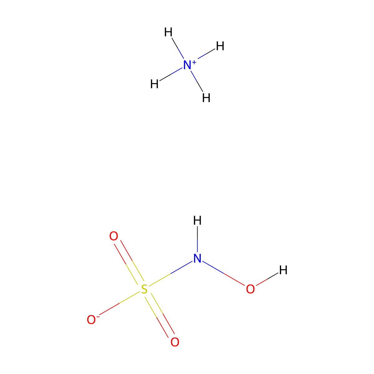 Sulfamic acid, N-hydroxy-, ammonium salt (1:1) molecular structure, CAS 39788-53-9