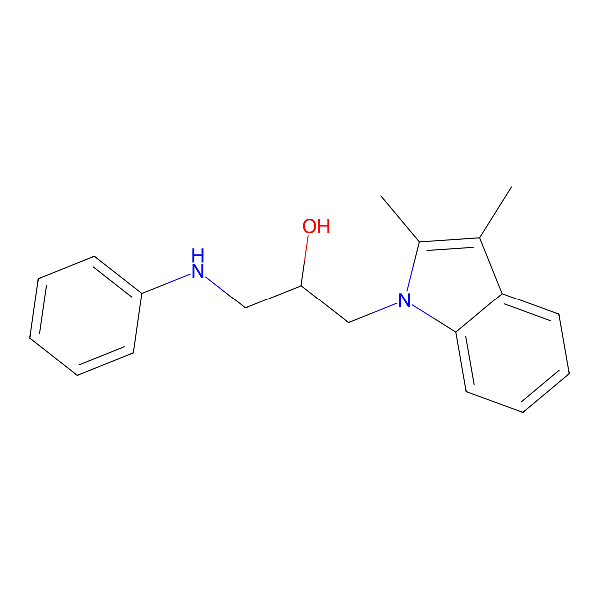 1-(2,3-Dimethylindolyl)-3-(phenylamino)propan-2-ol molecular structure, CAS 397882-20-1
