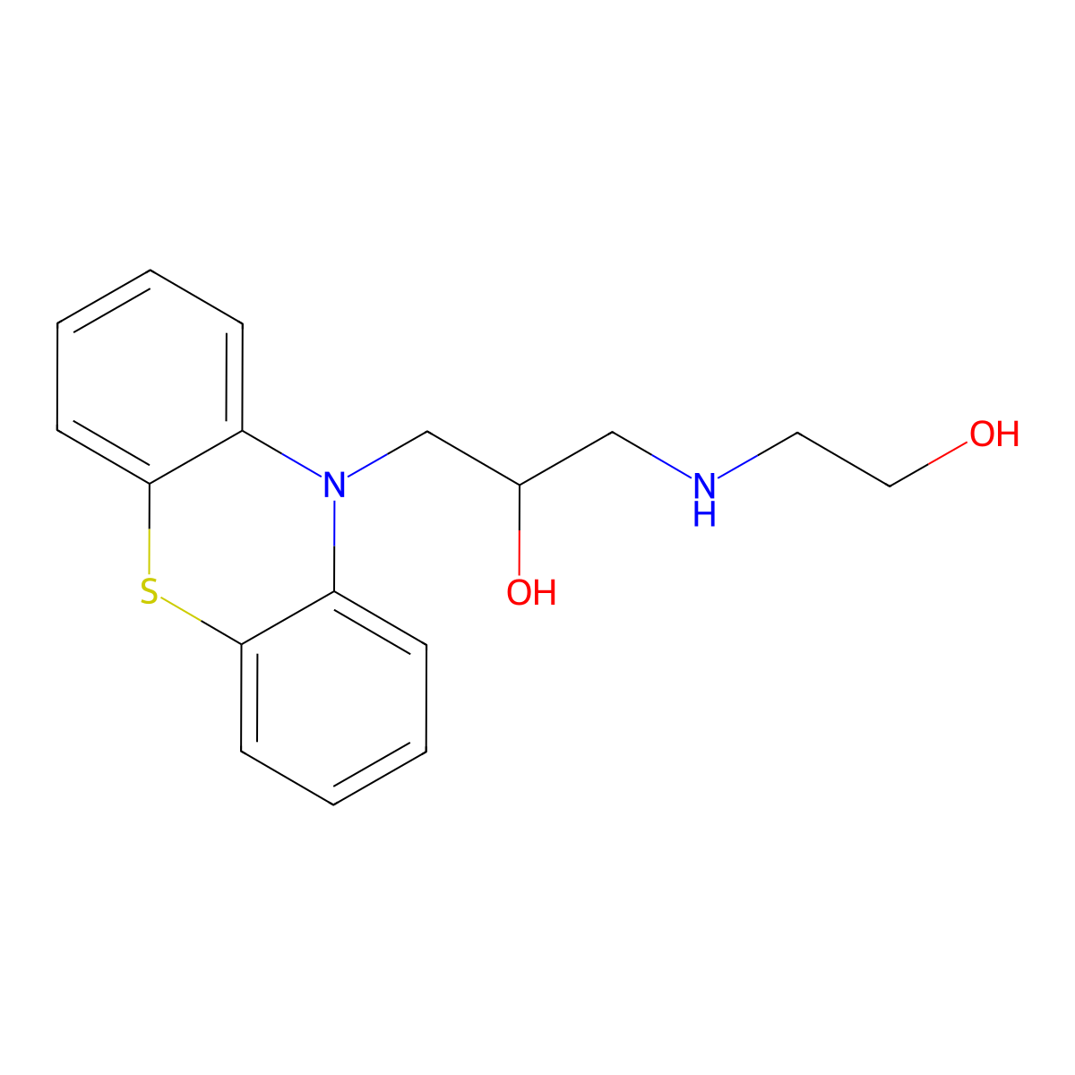 1-(2-Hydroxy-ethylamino)-3-phenothiazin-10-yl-propan-2-ol molecular structure, CAS 397882-24-5