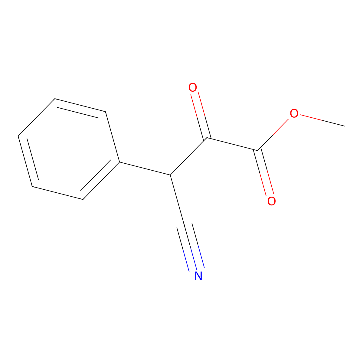 Methyl 3-cyano-2-oxo-3-phenylpropanoate molecular structure, CAS 397887-10-4