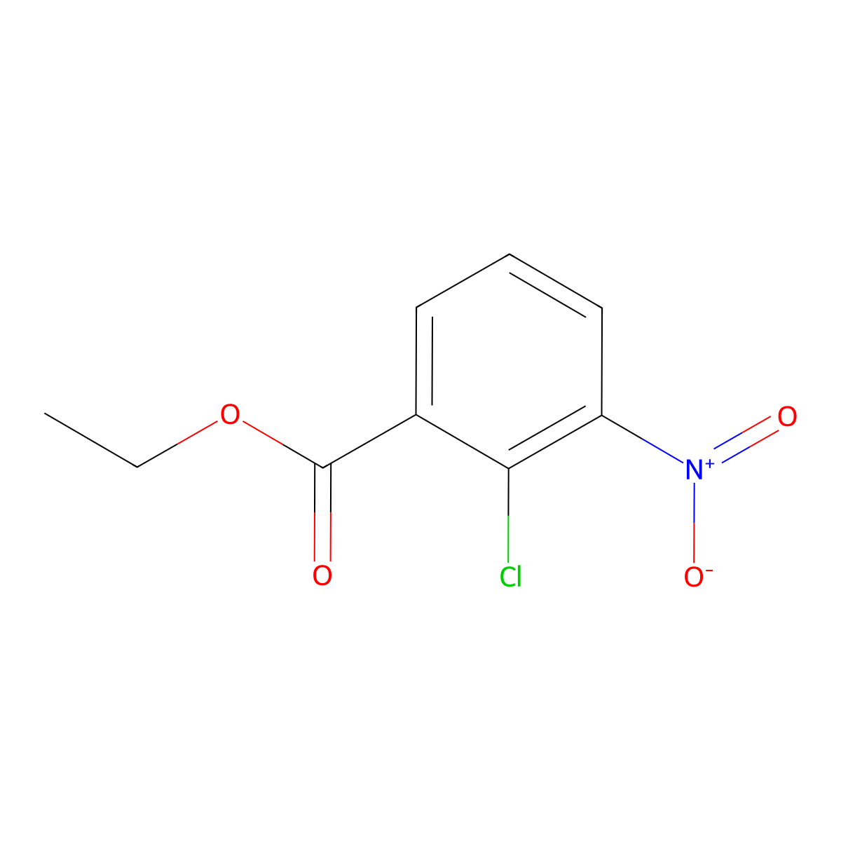 Ethyl 2-chloro-3-nitrobenzoate molecular structure, CAS 3979-45-1