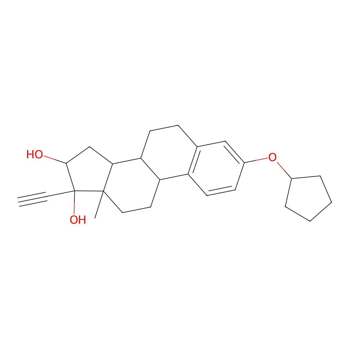 Nilestriol molecular structure, CAS 39791-20-3