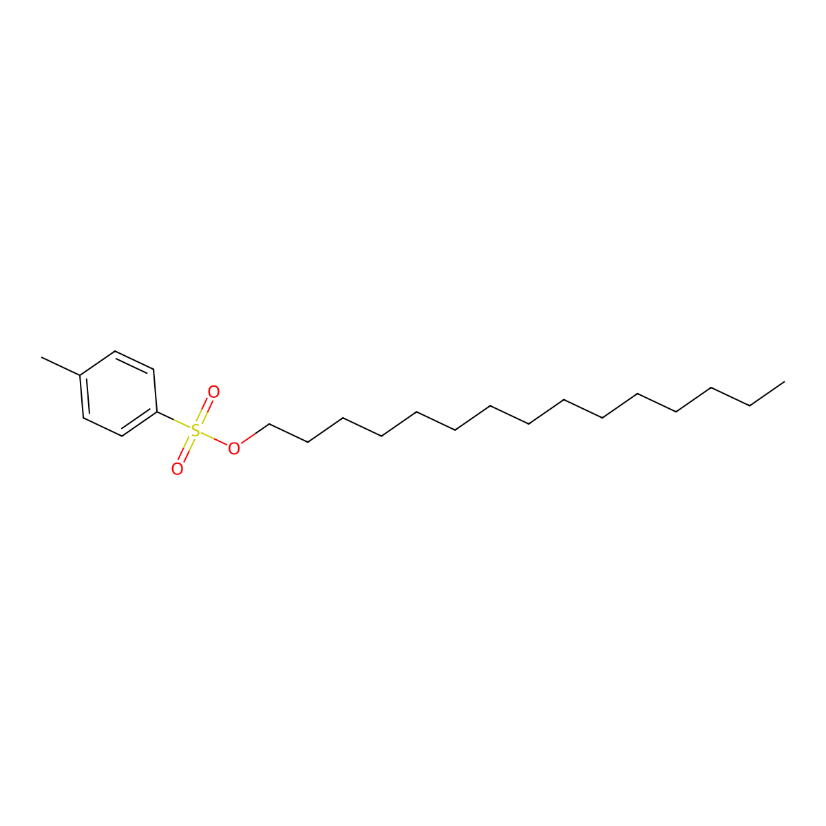 Pentadecyl 4-methylbenzene-1-sulfonate molecular structure, CAS 39794-74-6