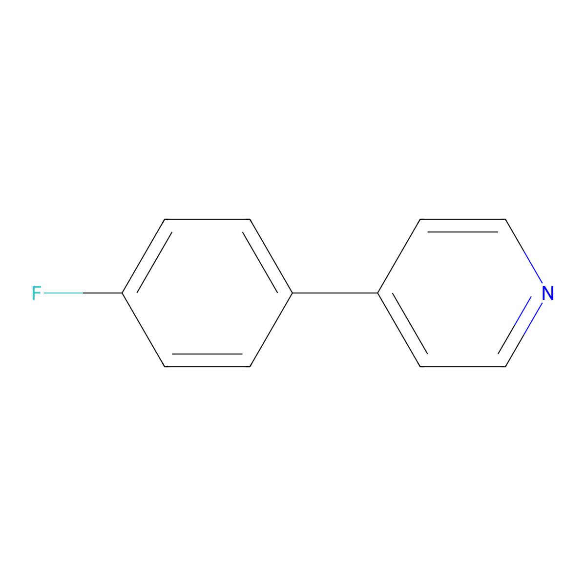 4-(4-Fluorophenyl)pyridine molecular structure, CAS 39795-58-9