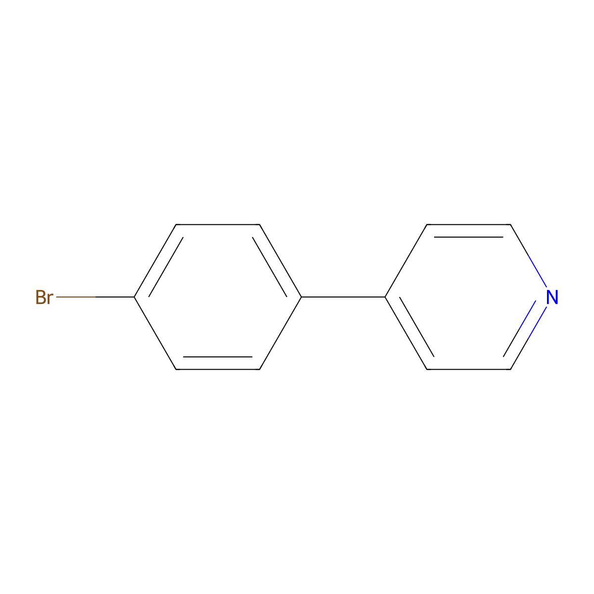 4-(4-Bromophenyl)pyridine molecular structure, CAS 39795-60-3