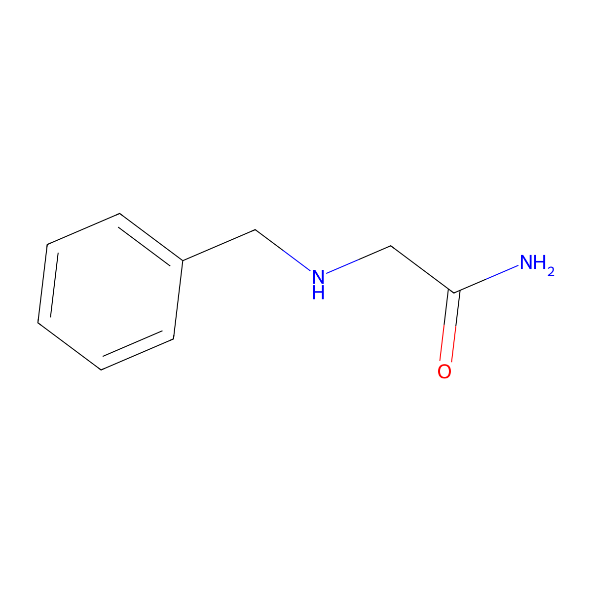 2-(Benzylamino)acetamide molecular structure, CAS 39796-49-1