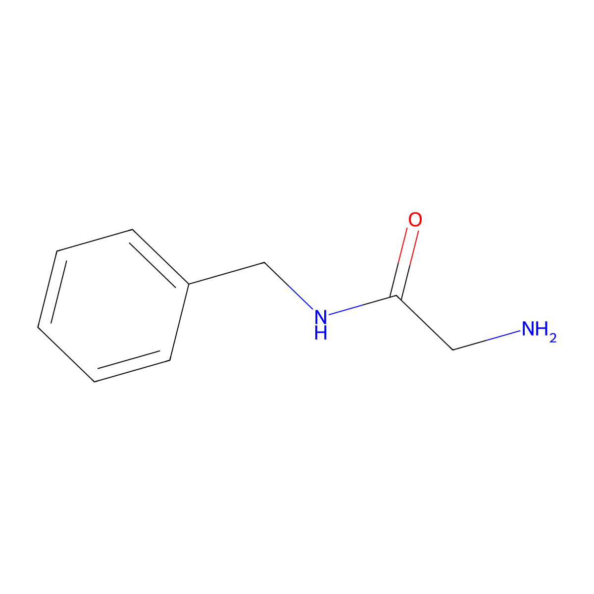 2-amino-N-benzylacetamide molecular structure, CAS 39796-52-6
