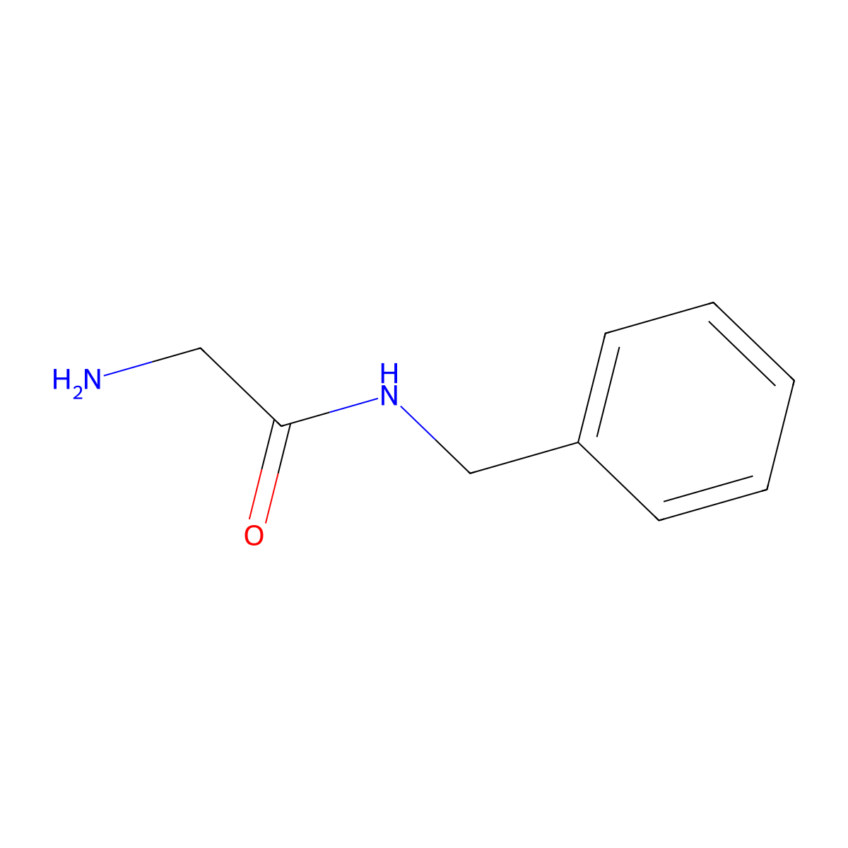 2-amino-N-benzylacetamide molecular structure, CAS 39796-52-6