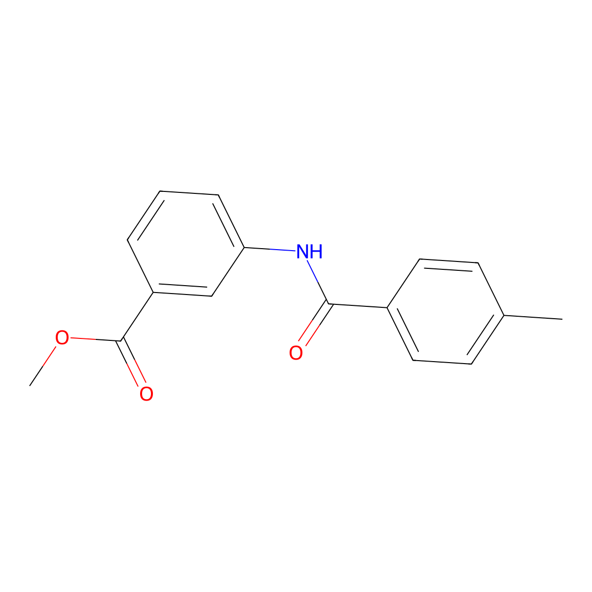 3-(4-Methyl-benzoylamino)-benzoic acid methyl ester molecular structure, CAS 39799-68-3