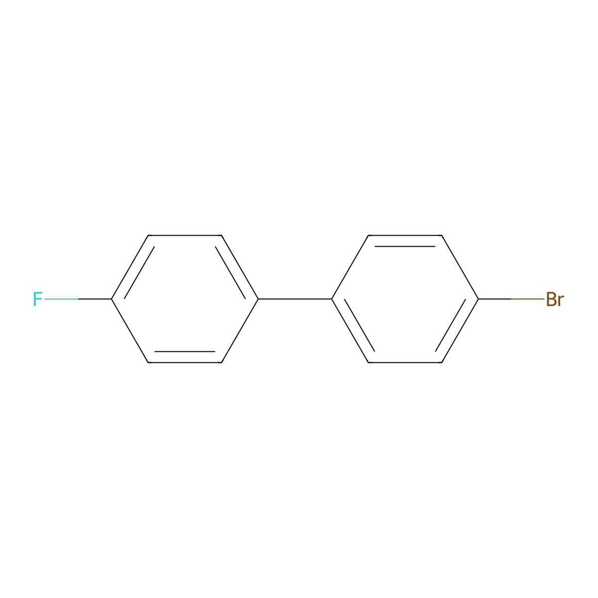 4-Bromo-4'-fluoro-1,1'-biphenyl molecular structure, CAS 398-21-0