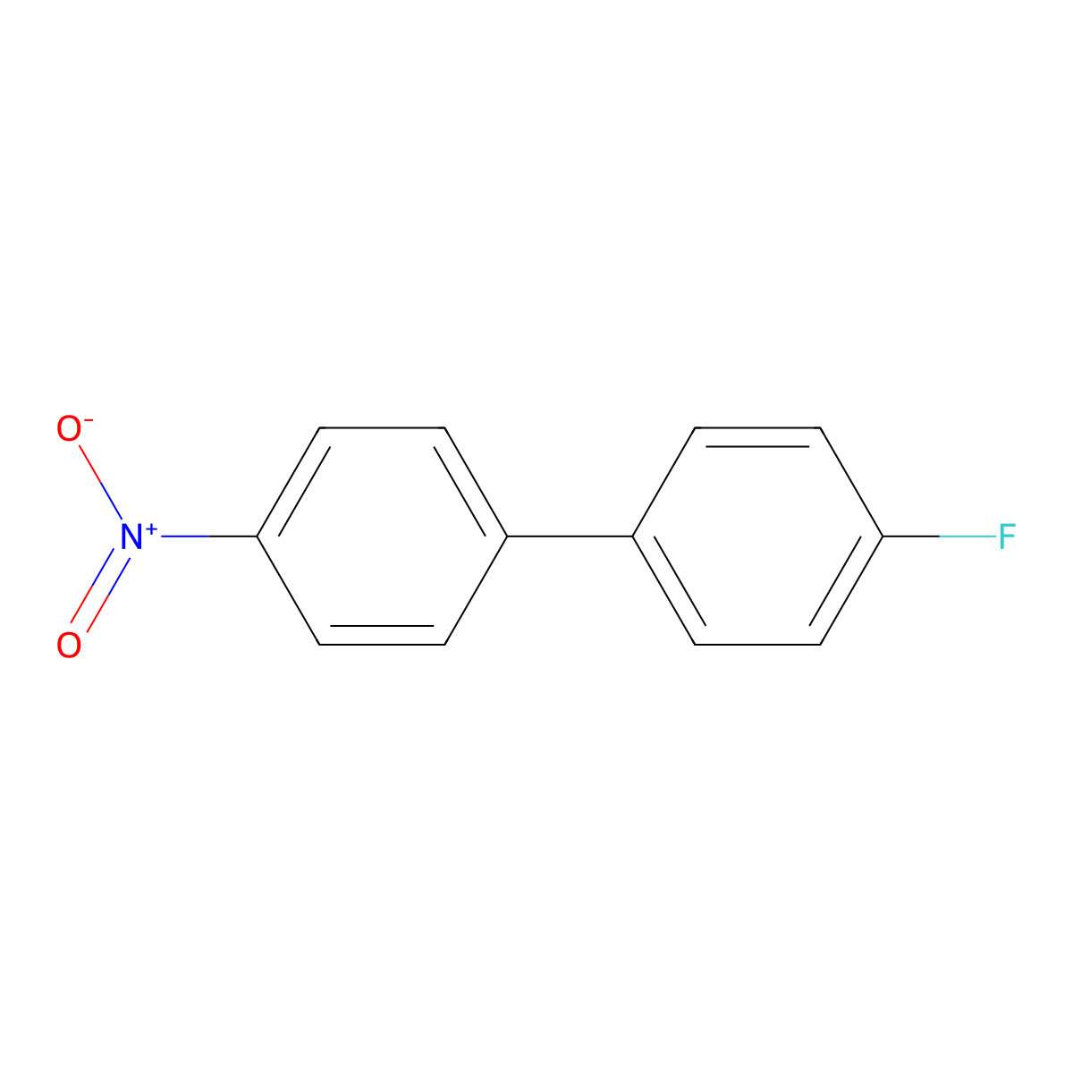4-Fluoro-4'-nitro-1,1'-biphenyl molecular structure, CAS 398-24-3