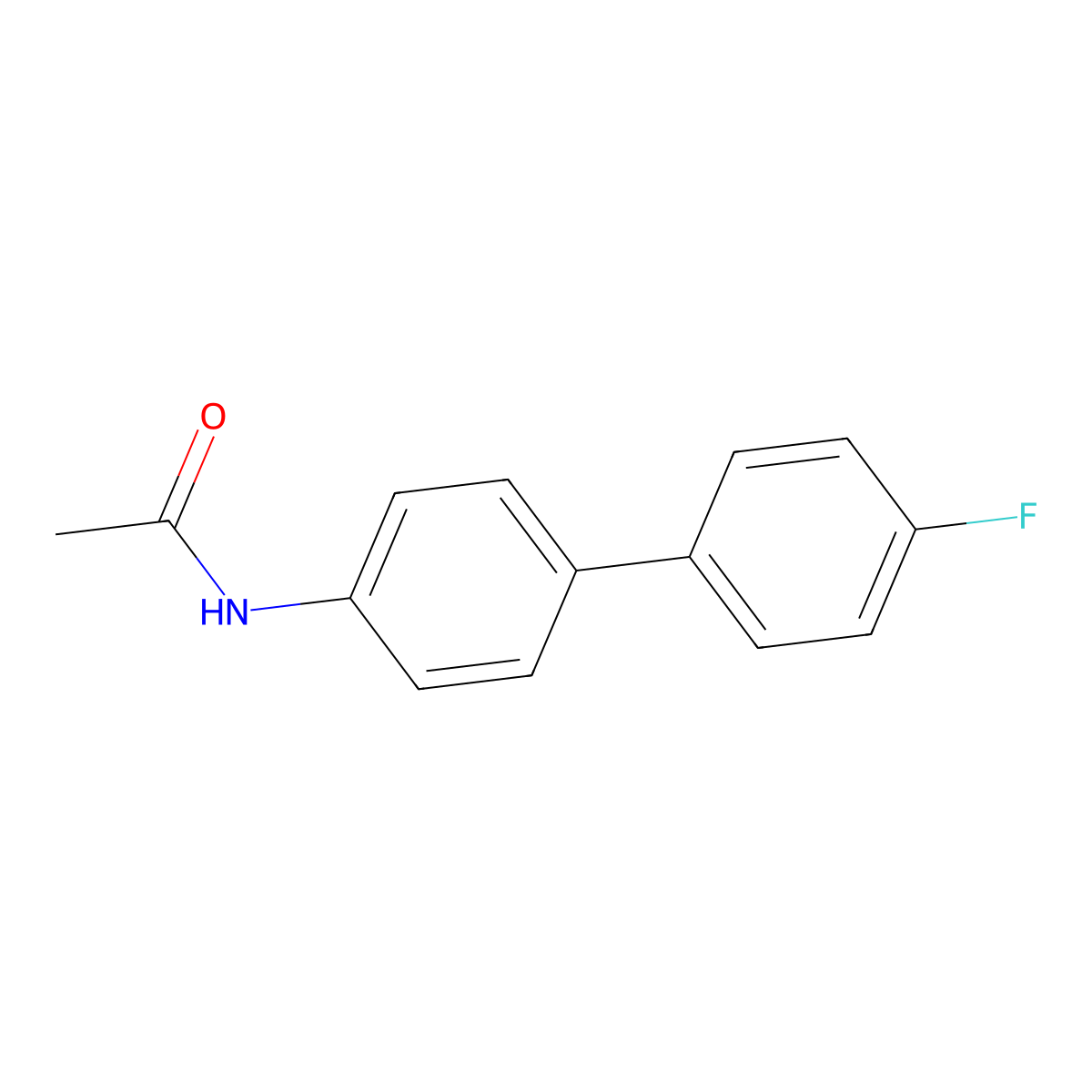 N-(4'-fluoro(1,1'-biphenyl)-4-yl)acetamide molecular structure, CAS 398-32-3