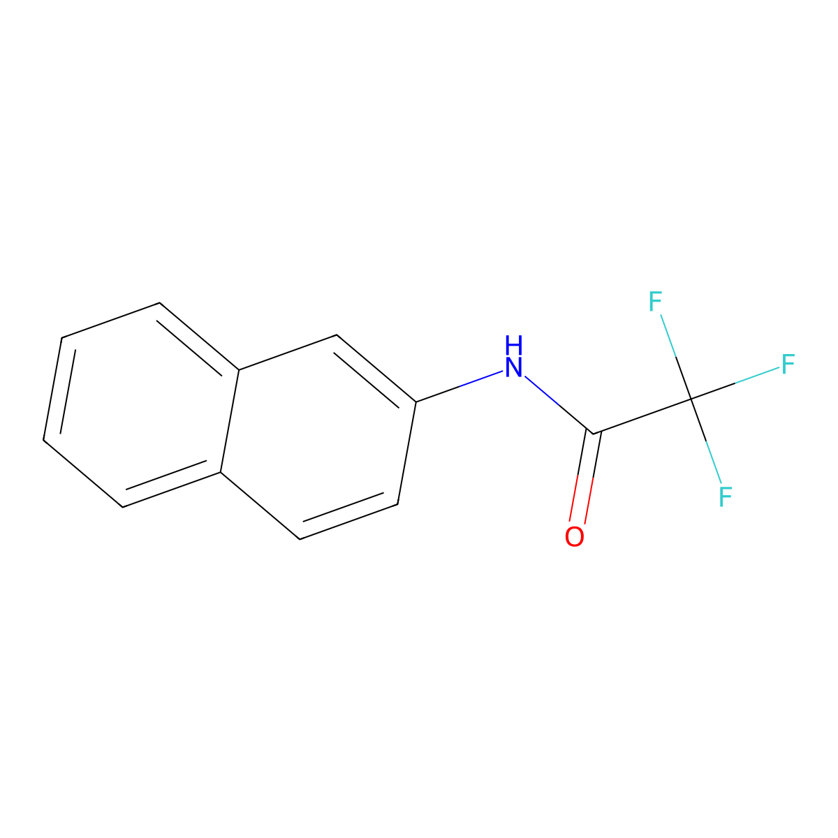 N-(2-naphthyl)-2,2,2-trifluoroacetamide molecular structure, CAS 398-48-1