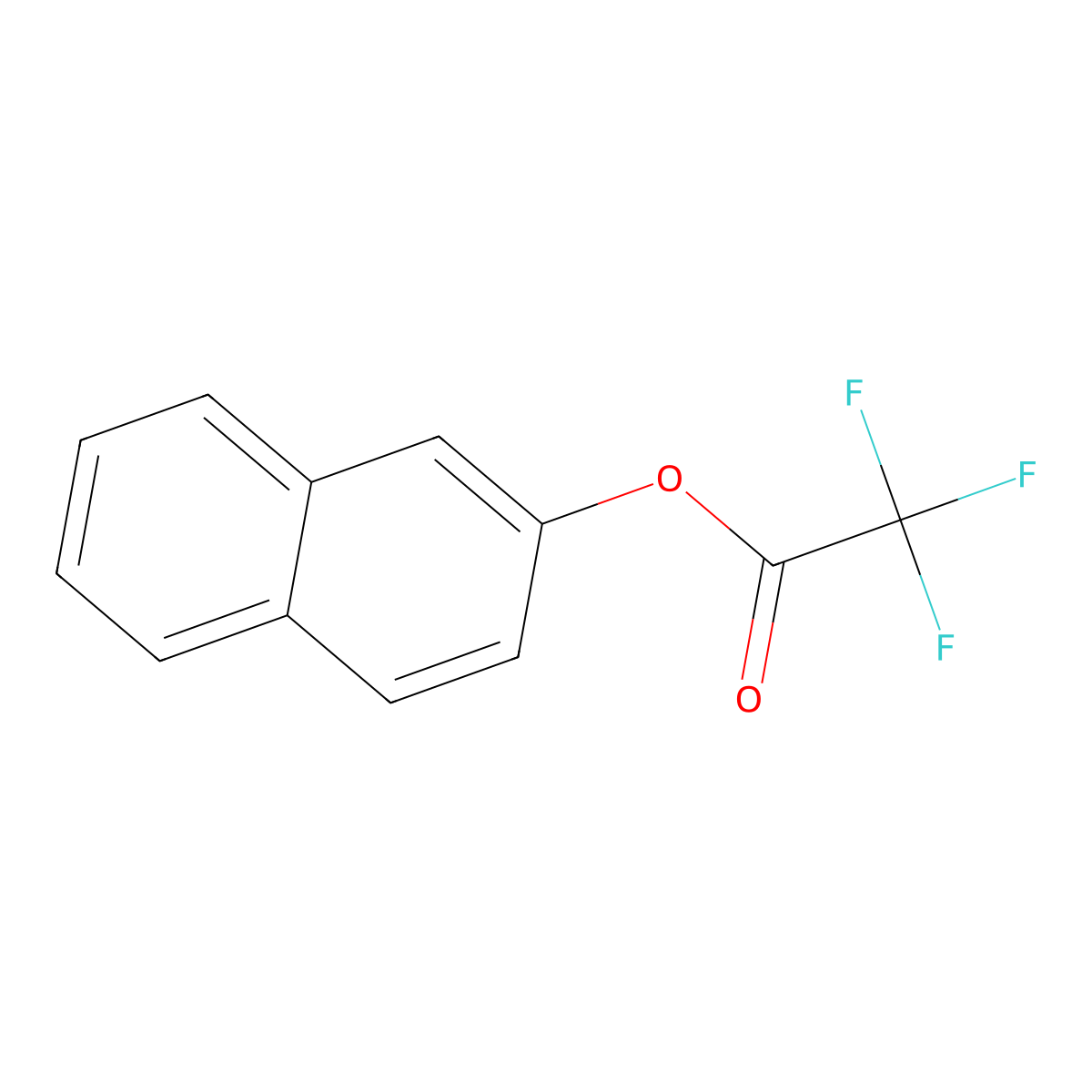 Trifluoroacetic acid, 2-naphthyl ester molecular structure, CAS 398-49-2