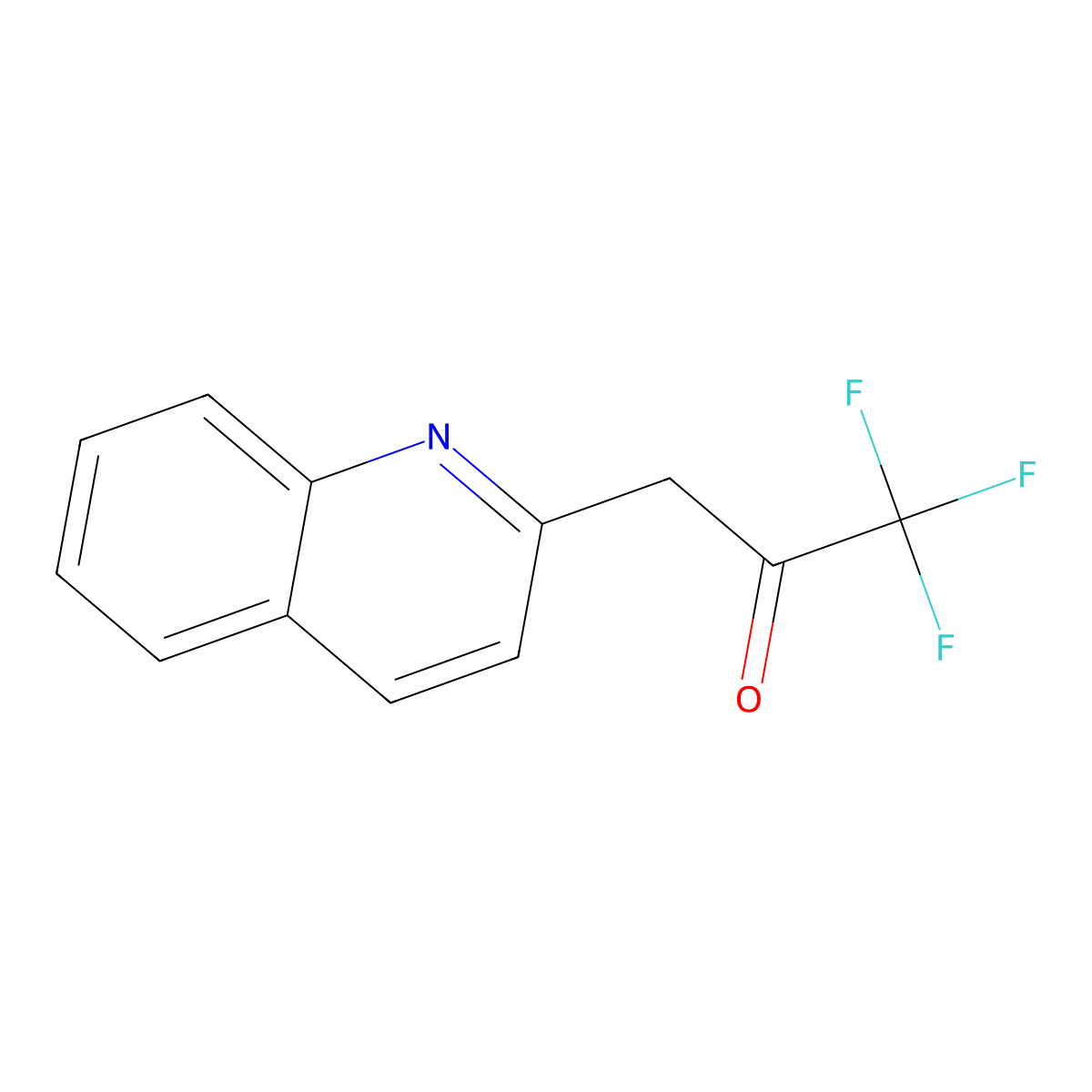 1,1,1-Trifluoro-3-(quinolin-2-yl)propan-2-one molecular structure, CAS 398-50-5