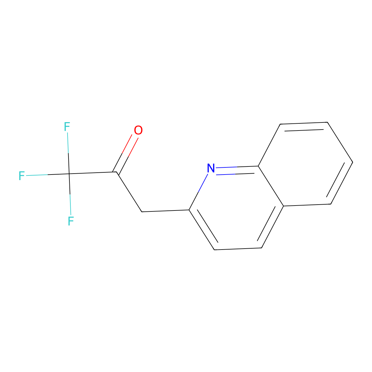 1,1,1-Trifluoro-3-(quinolin-2-yl)propan-2-one molecular structure, CAS 398-50-5