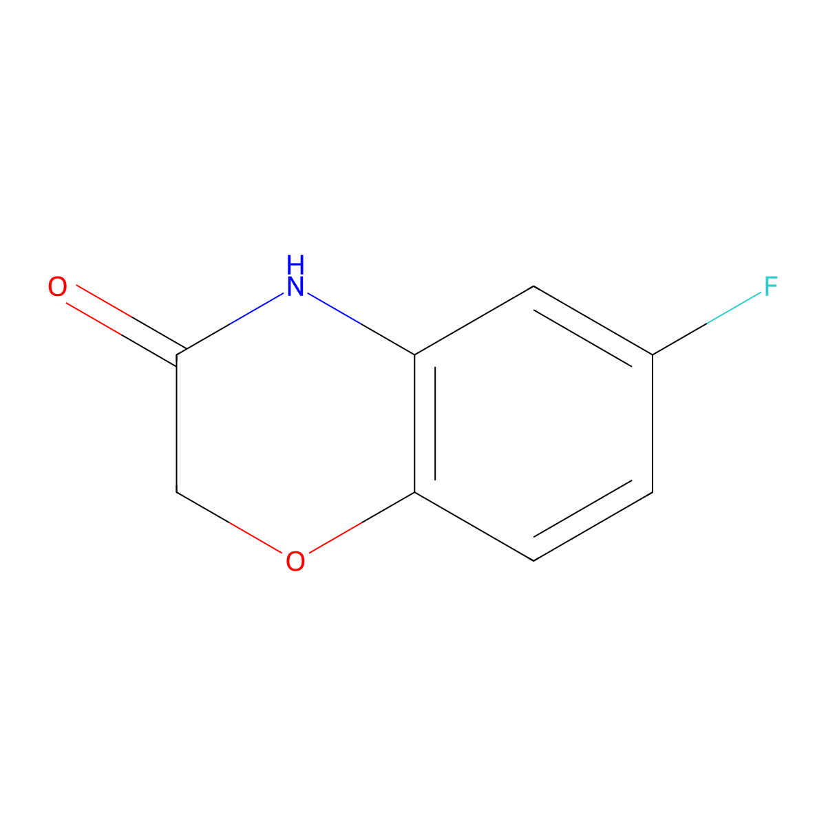 6-Fluoro-2H-1,4-benzoxazin-3(4H)-one molecular structure, CAS 398-63-0
