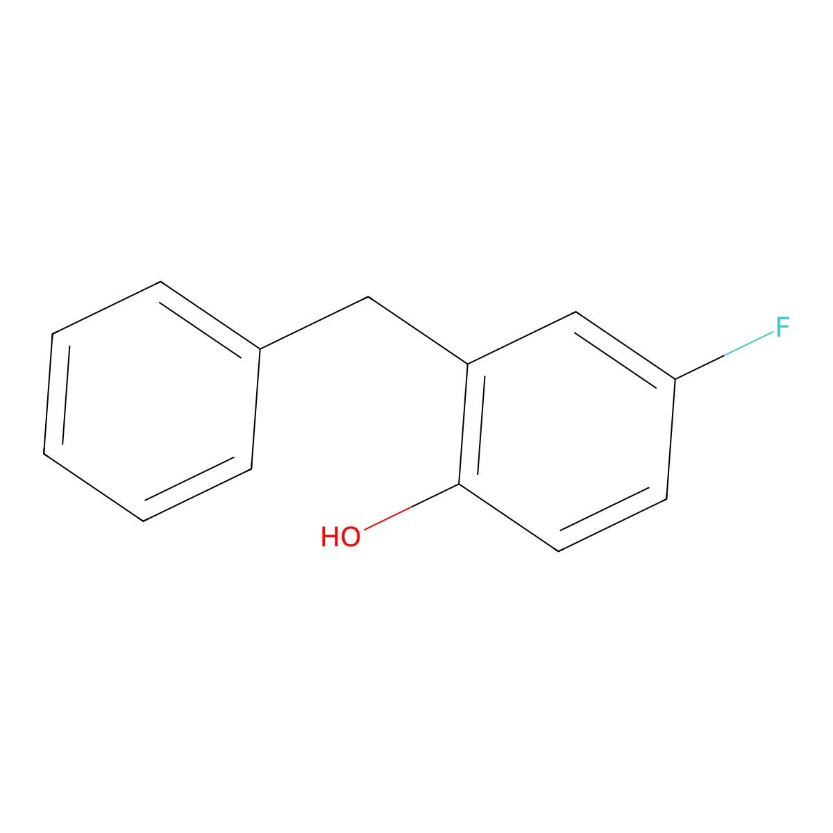 2-Benzyl-4-fluorophenol molecular structure, CAS 398-77-6