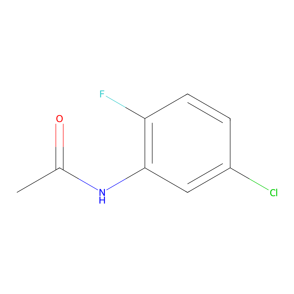 5'-Chloro-2'-fluoroacetanilide molecular structure, CAS 398-89-0