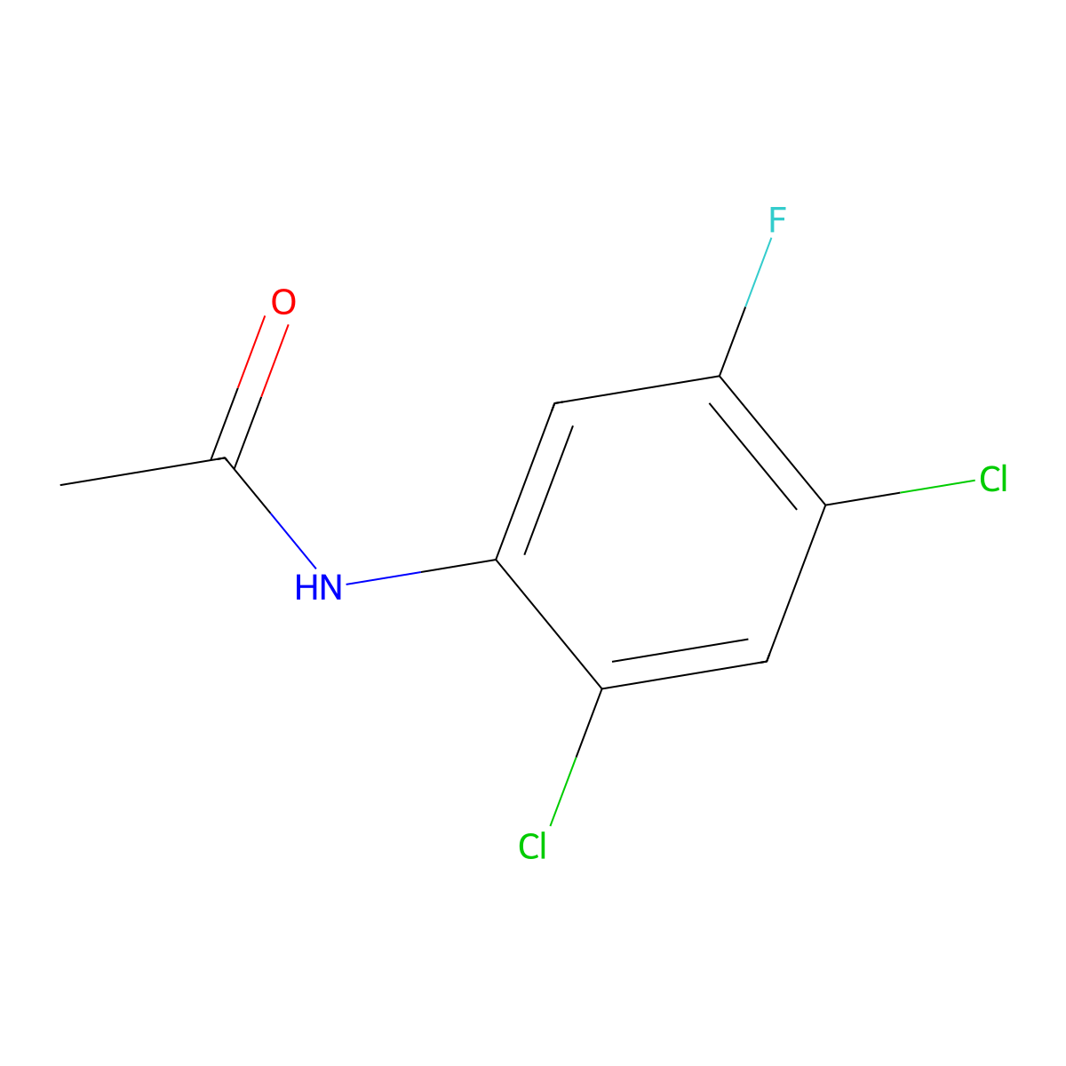N-(2,4-Dichloro-5-fluorophenyl)acetamide molecular structure, CAS 398-92-5