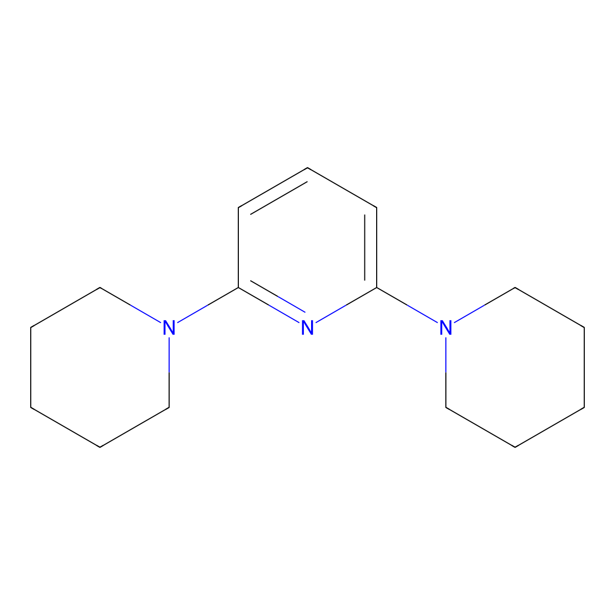 2,6-Dipiperidin-1-ylpyridine molecular structure, CAS 3980-49-2