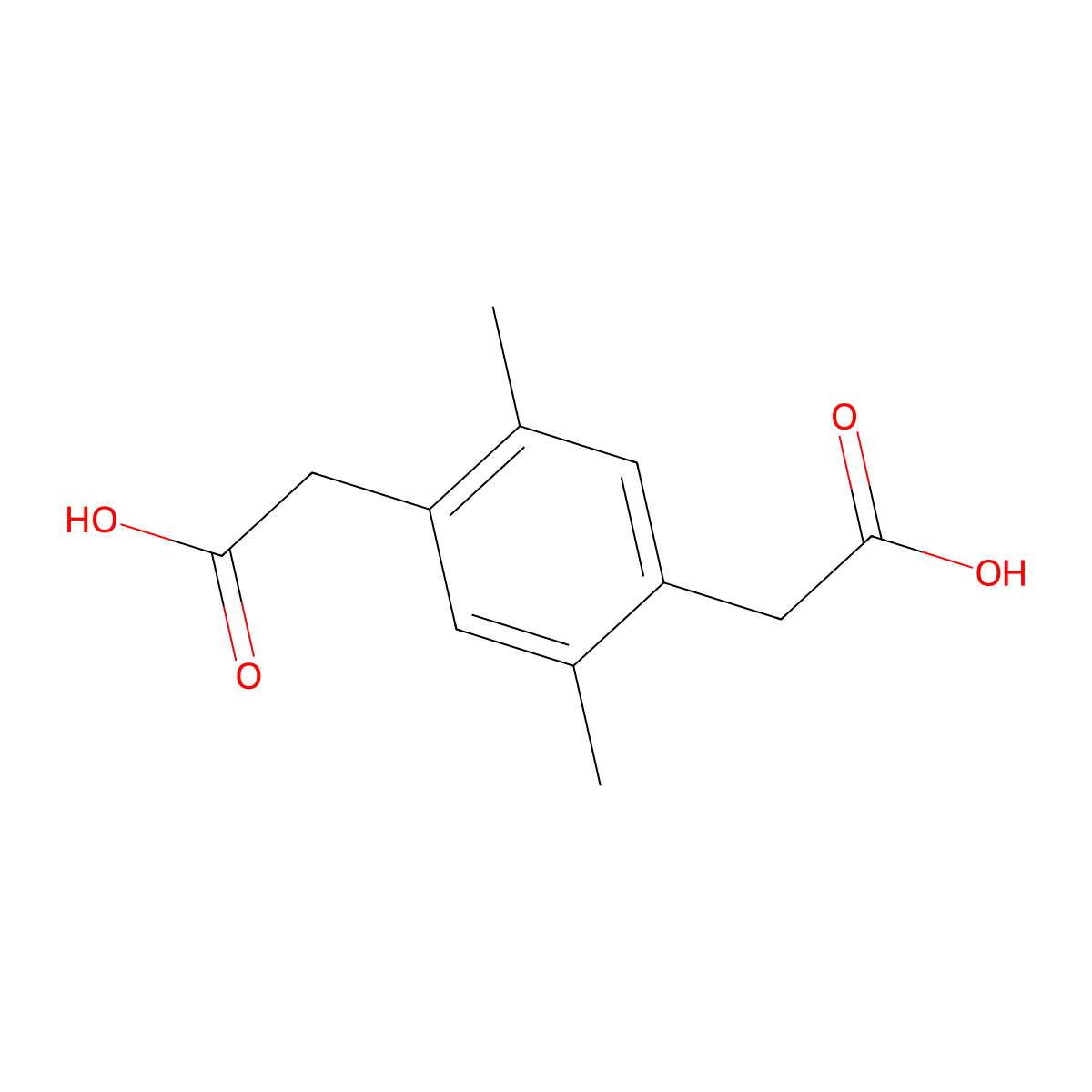 2,2'-(2,5-Dimethyl-1,4-phenylene)diacetic acid molecular structure, CAS 39800-44-7