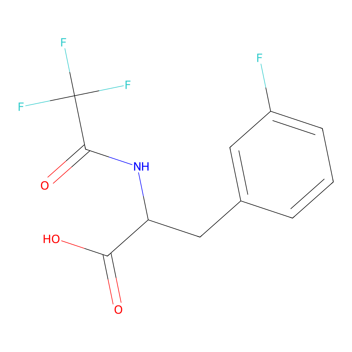 3-Fluoro-N-(trifluoroacetyl)phenylalanine molecular structure, CAS 39801-55-3