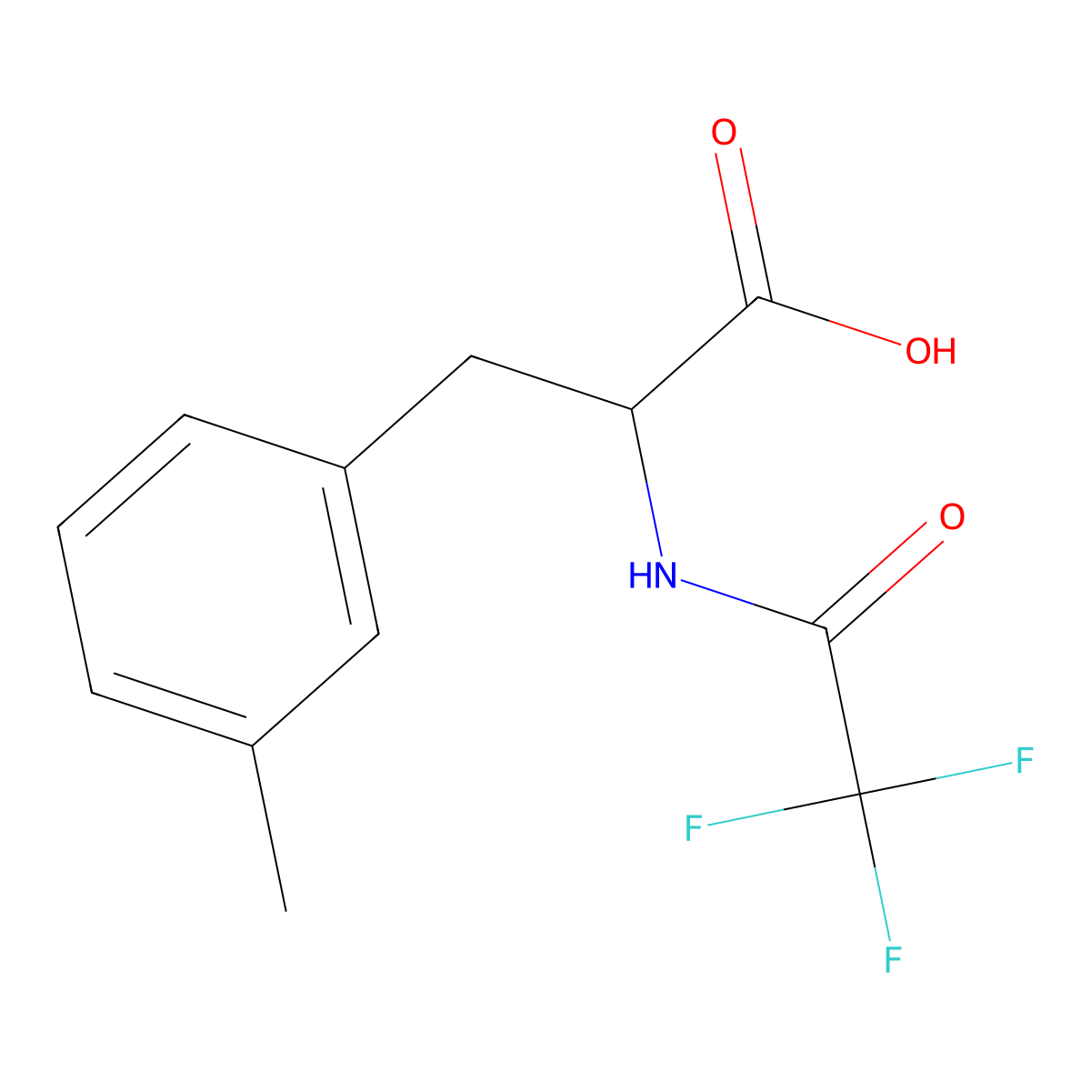 3-(3-Methylphenyl)-2-(2,2,2-trifluoroacetamido)propanoic acid molecular structure, CAS 39801-59-7