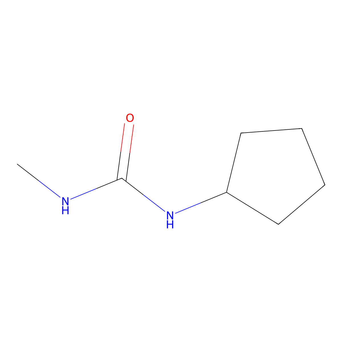 N-Cyclopentyl-N'-methylurea molecular structure, CAS 39804-95-0