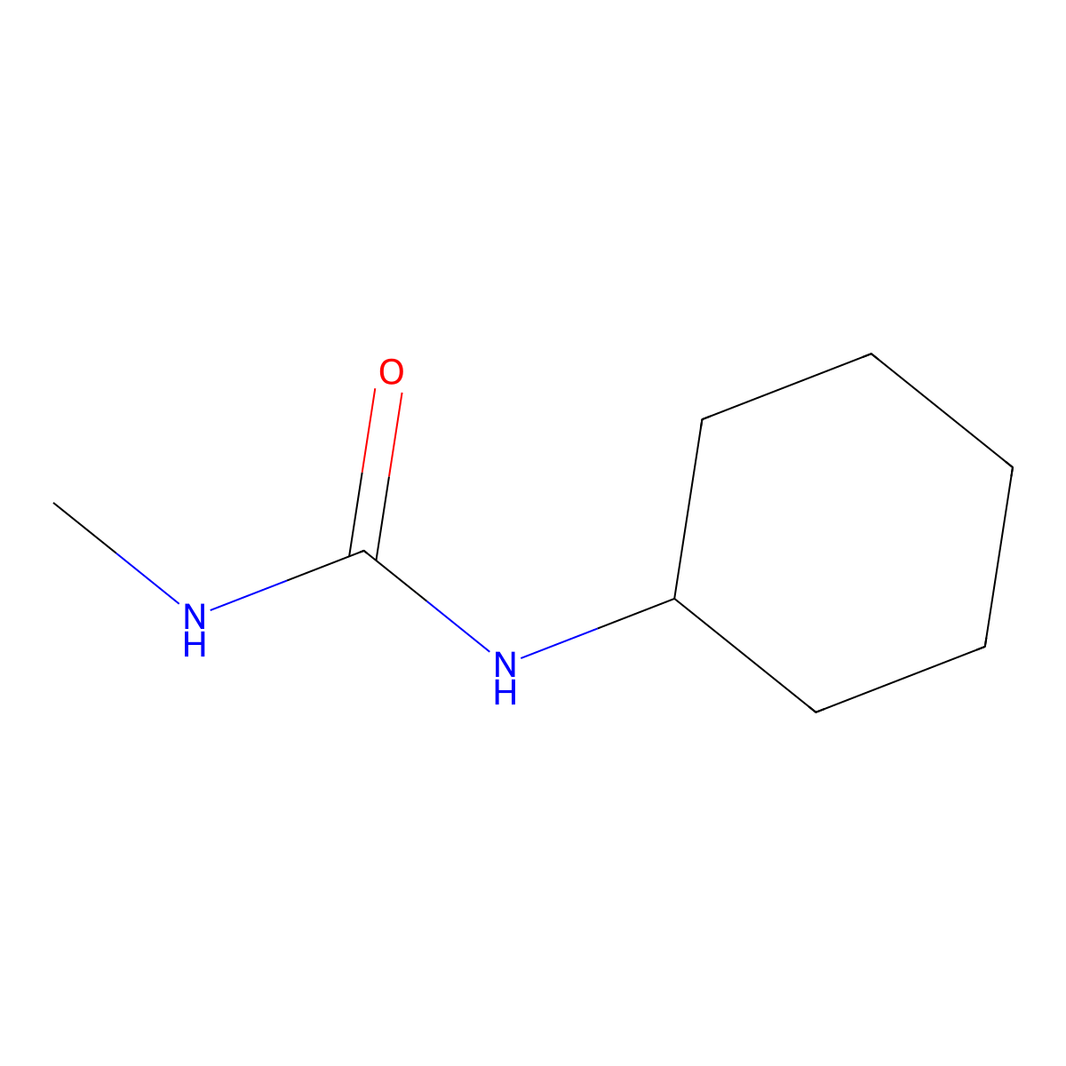 1-Cyclohexyl-3-methylurea molecular structure, CAS 39804-96-1