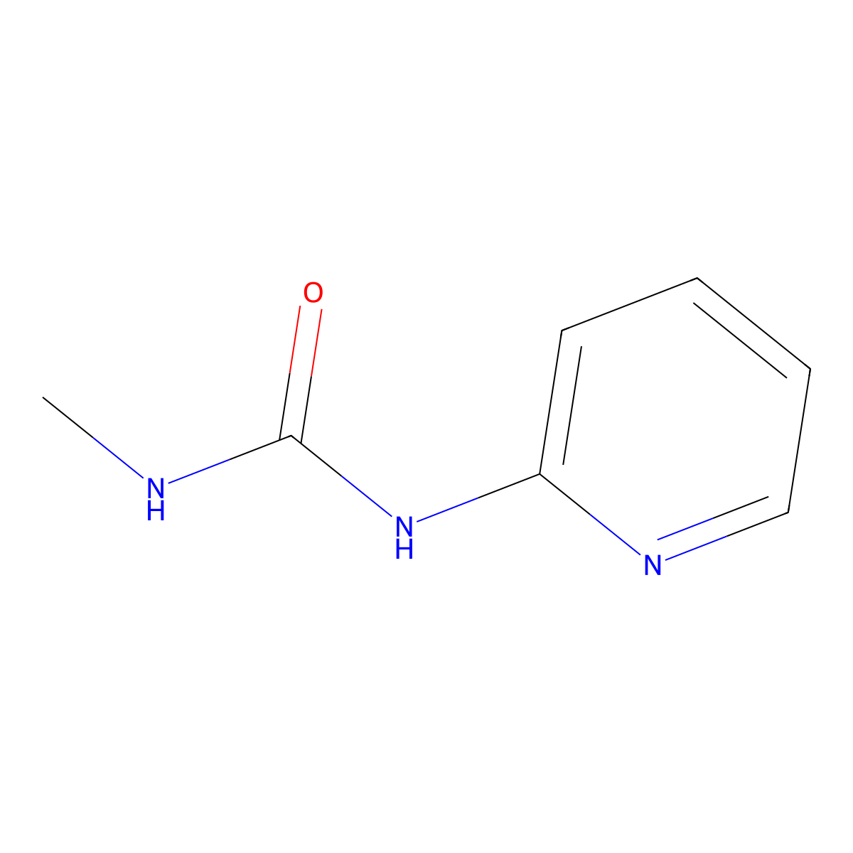 1-Methyl-3-pyridin-2-ylurea molecular structure, CAS 39805-03-3