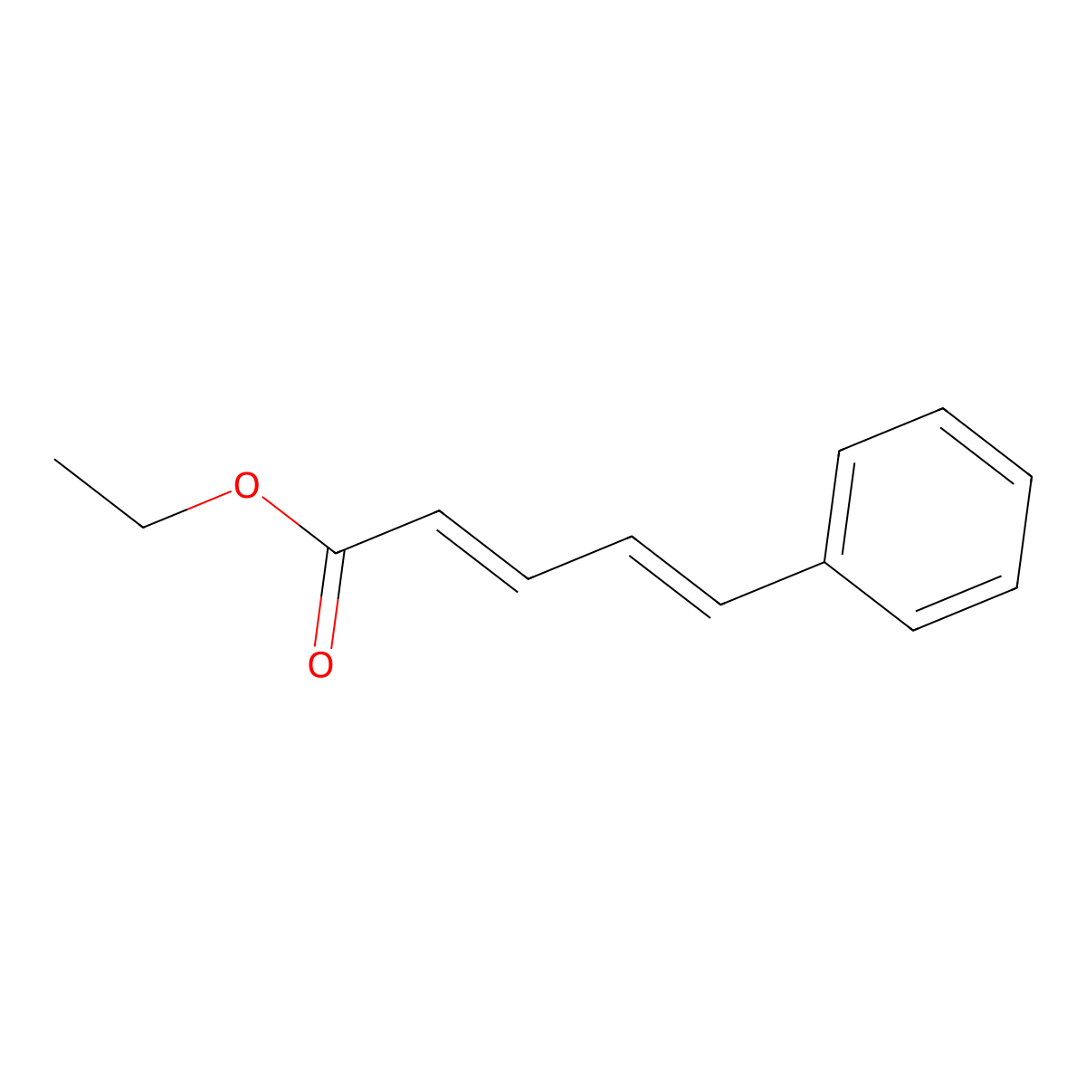 Ethyl 5-phenylpenta-2,4-dienoate molecular structure, CAS 39806-16-1