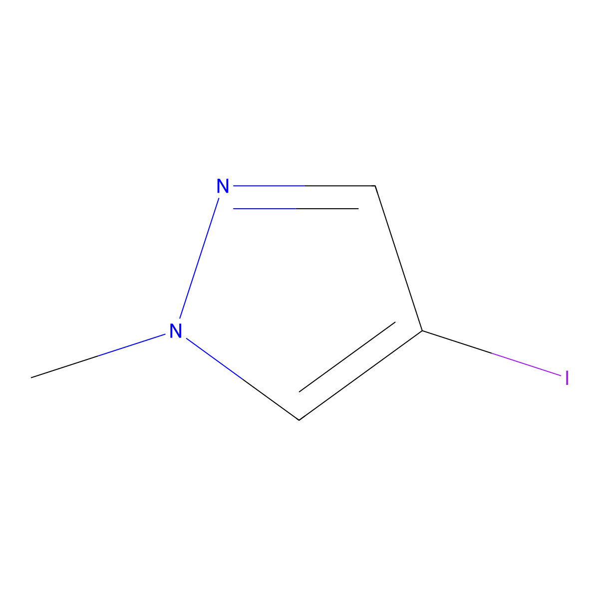 1-Methyl-4-iodo-1H-pyrazole molecular structure, CAS 39806-90-1