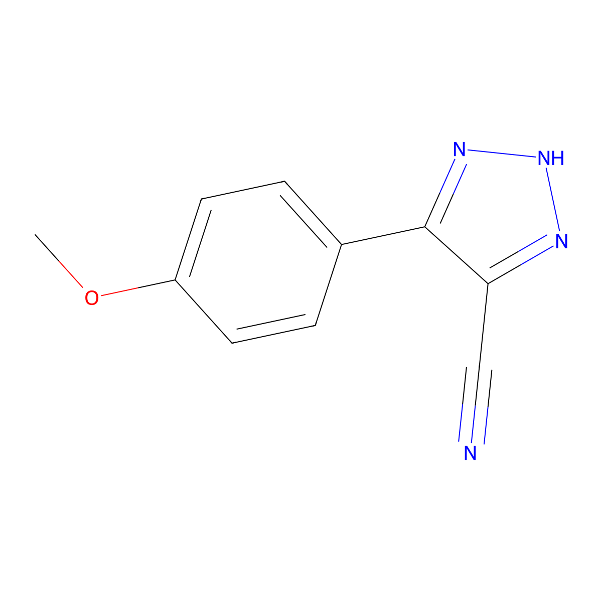 5-(4-Methoxyphenyl)-2H-1,2,3-triazole-4-carbonitrile molecular structure, CAS 39807-65-3