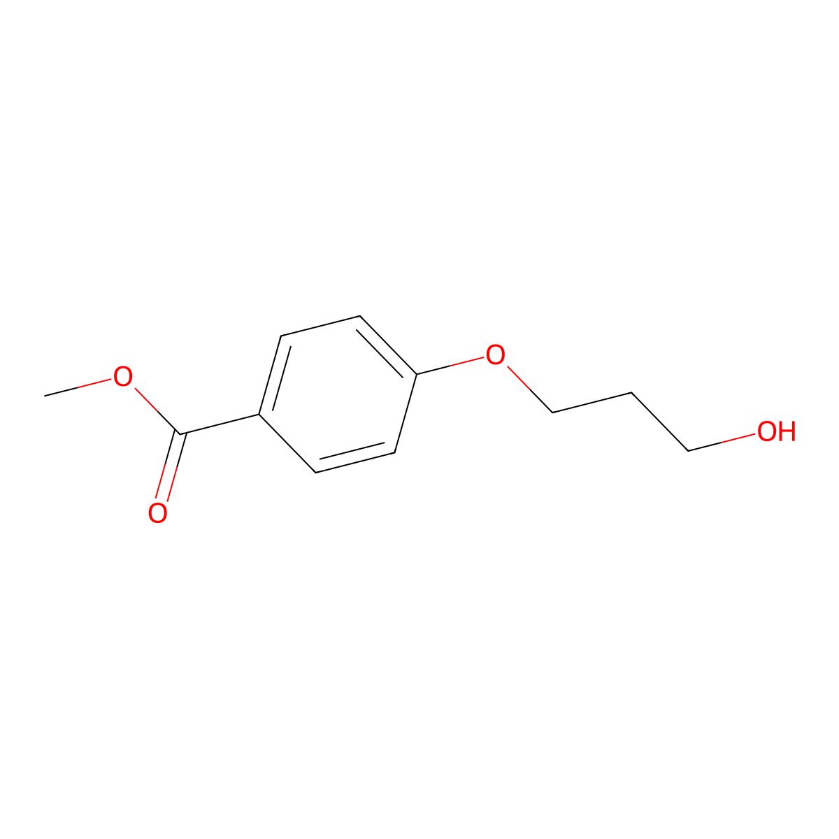 Methyl 4-(3-hydroxypropoxy)benzoate molecular structure, CAS 3981-65-5