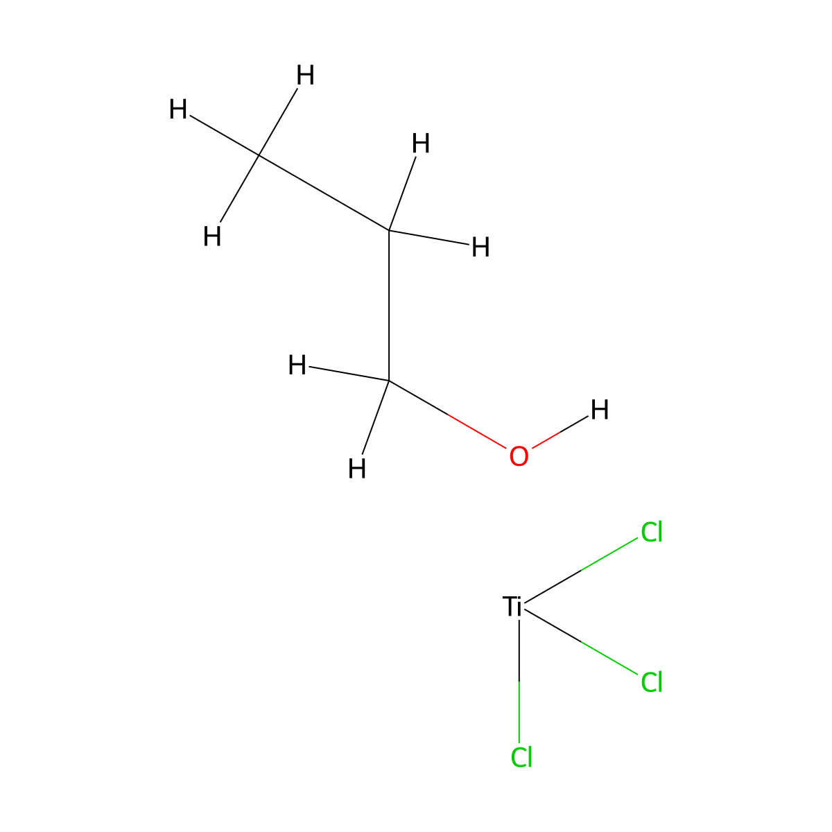 Trichloro(propan-2-olato)titanium molecular structure, CAS 3981-83-7