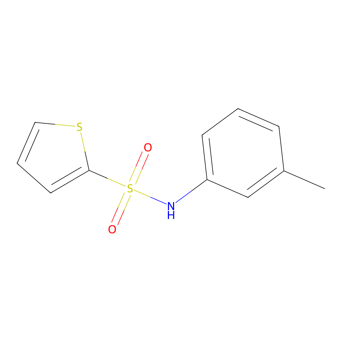 N-(3-methylphenyl)thiophene-2-sulfonamide molecular structure, CAS 39810-47-4