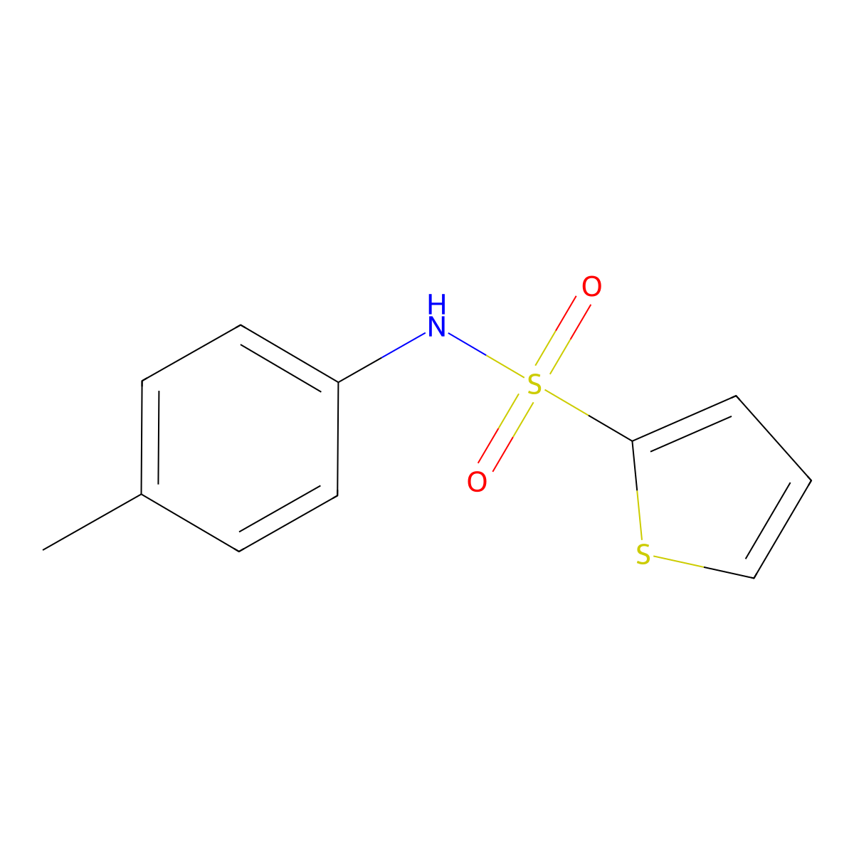 N-(4-methylphenyl)thiophene-2-sulfonamide molecular structure, CAS 39810-48-5