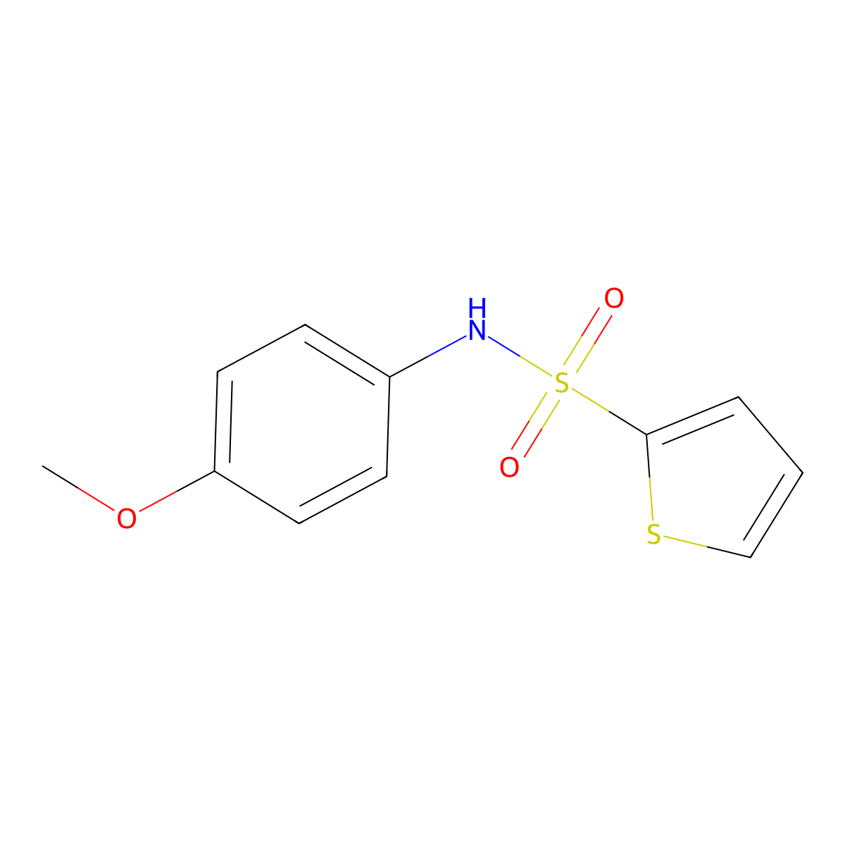N-(4-methoxyphenyl)thiophene-2-sulfonamide molecular structure, CAS 39810-50-9