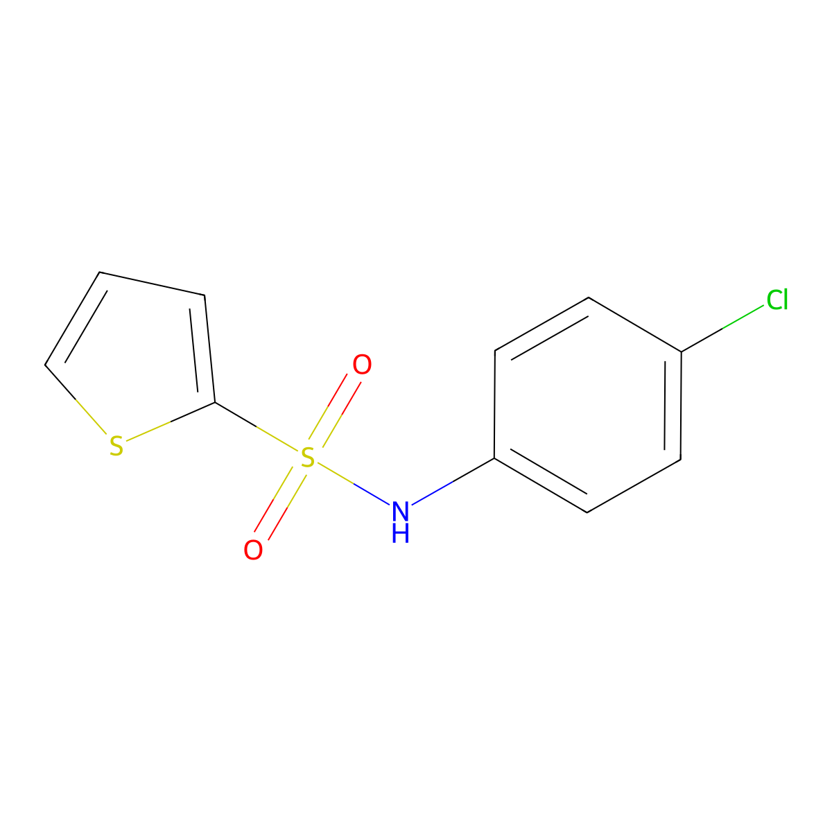 N-(4-chlorophenyl)thiophene-2-sulfonamide molecular structure, CAS 39810-52-1