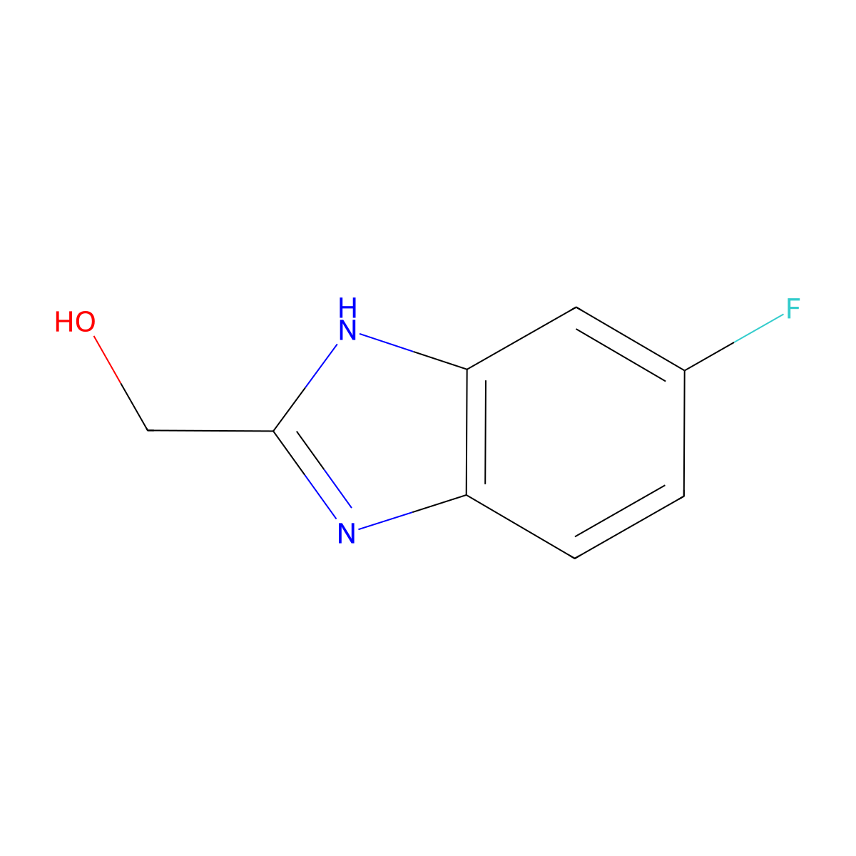 (5-Fluoro-1H-benzo[d]imidazol-2-yl)methanol molecular structure, CAS 39811-07-9