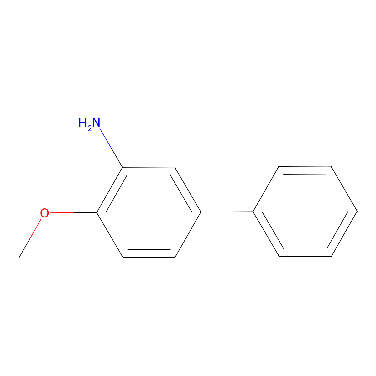 5-Phenyl-o-anisidine molecular structure, CAS 39811-17-1