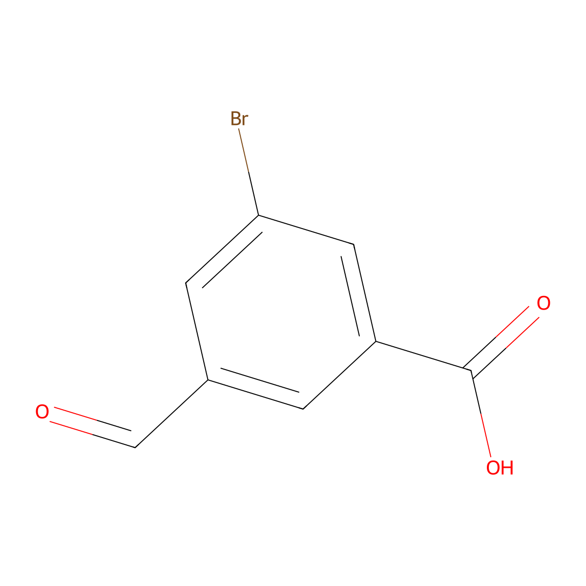 3-Bromo-5-formylbenzoic acid molecular structure, CAS 398119-27-2