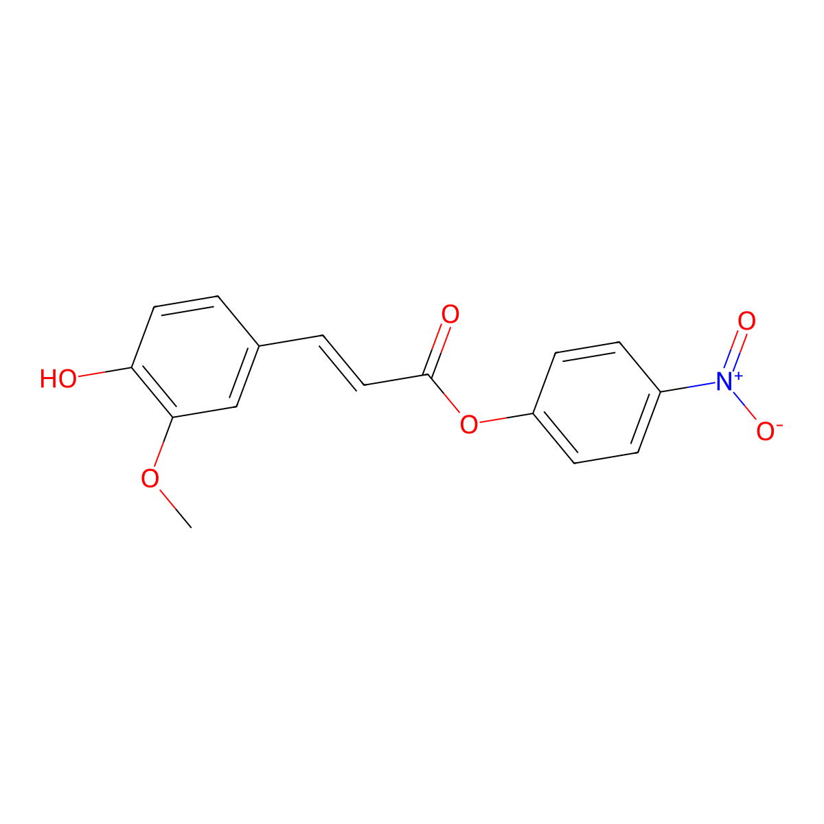 4-Nitrophenyl trans-ferulate molecular structure, CAS 398128-60-4