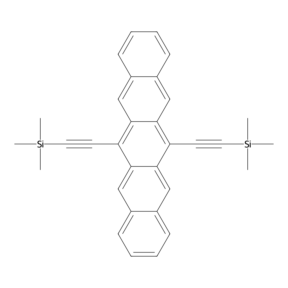 6,13-Bis(trimethylsilylethynyl)pentacene molecular structure, CAS 398128-81-9