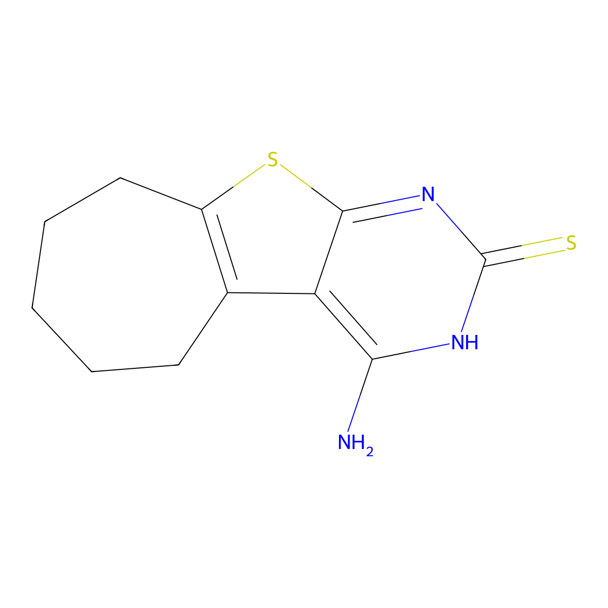 3-Amino-8-thia-4,6-diazatricyclo[7.5.0.0,2,7]tetradeca-1(9),2,4,6-tetraene-5-thiol molecular structure, CAS 398132-98-4