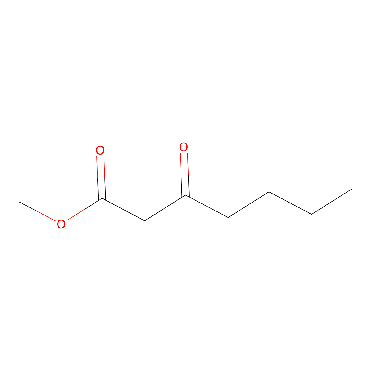Methyl 3-oxoheptanoate molecular structure, CAS 39815-78-6