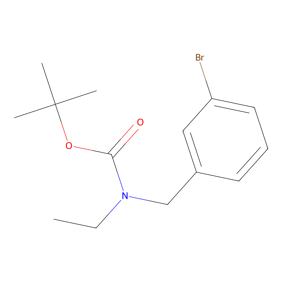 tert-butyl N-[(3-bromophenyl)methyl]-N-ethylcarbamate molecular structure, CAS 398150-35-1
