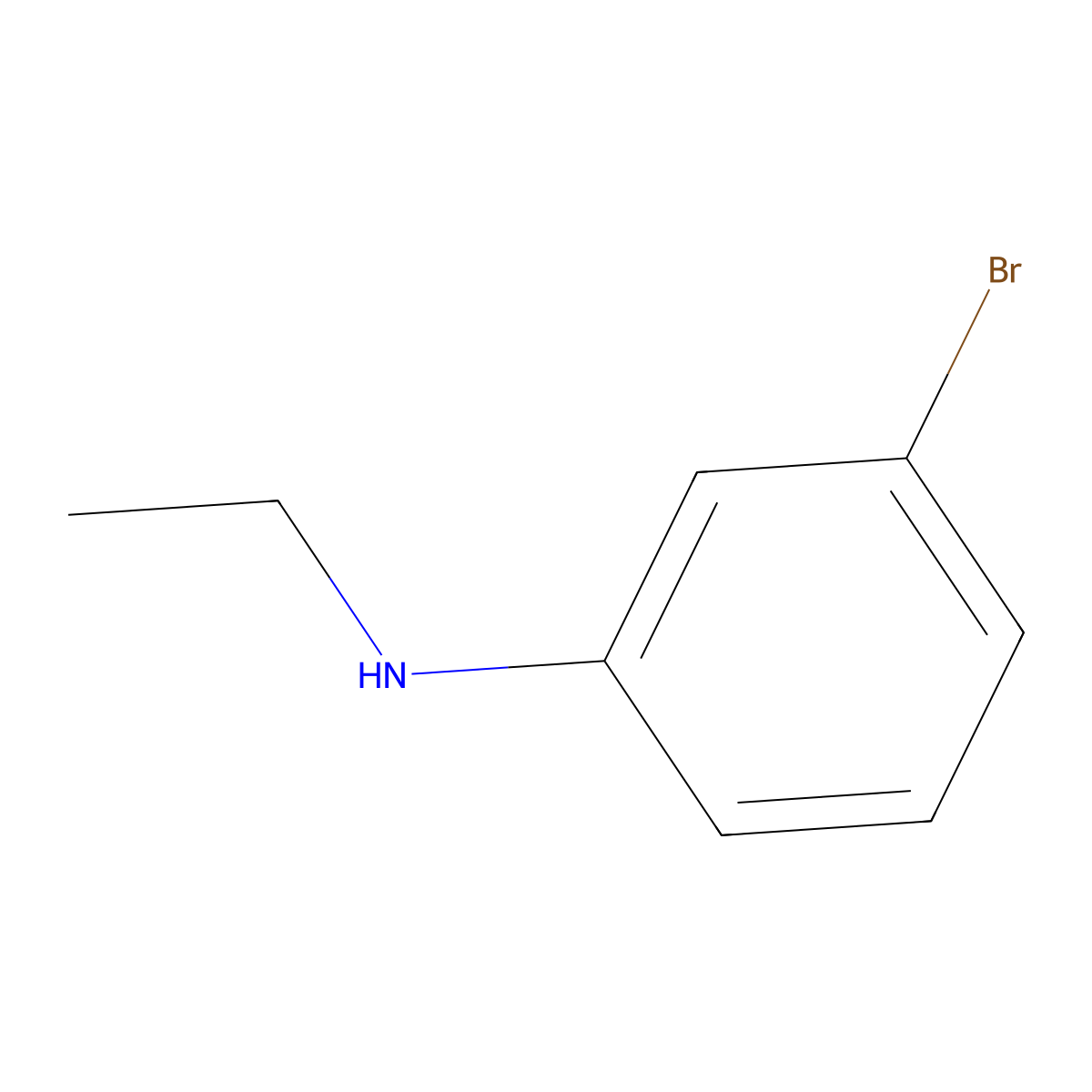 3-Bromo-N-ethylaniline molecular structure, CAS 398151-69-4
