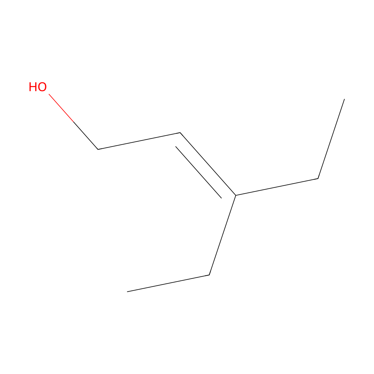 3-Ethylpent-2-en-1-ol molecular structure, CAS 39821-65-3
